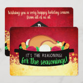 Turkije diner restaurant catering kerstkaart (Voorkant / Achterkant)