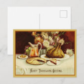  Turkije Diner Thanksgiving Groeten Feestdagenkaart (Voorkant / Achterkant)