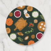 Turkije Diner Thanksgiving Thema Bedankjes Labels (Achterkant)