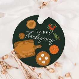 Turkije Diner Thanksgiving Thema Bedankjes Labels
