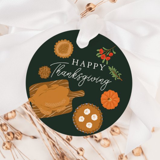 Turkije Diner Thanksgiving Thema Bedankjes Labels