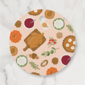 Turkije Diner Thanksgiving Theme Pink Bedankjes Labels (Achterkant)