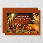 Turkije Diner Thanksgiving Uitnodigingen (Voorkant / Achterkant)