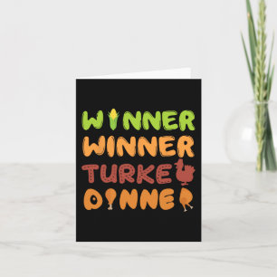 Turkije Diner Winnaar Thanksgiving Herfst Fun Herf Kaart