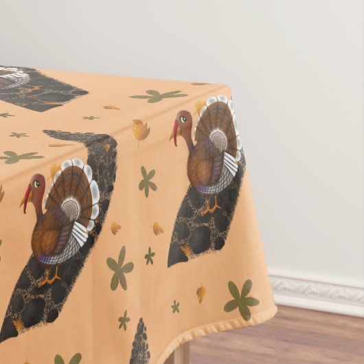 Turkije draven naar beneden stenen pad met bloemen tafelkleed (Voorbeeld)