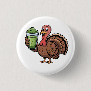 Turkije Drink Matcha Lovers Thanksgiving Ronde Button 3,2 Cm