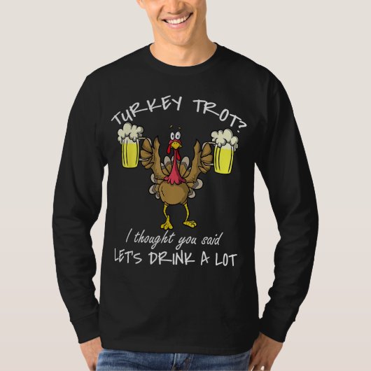 Turkije Drink veel Thanksgiving op dag 5k T-shirt (Voorkant)