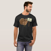 Turkije eet Pizza Adult Vegan Kinder Funny Thanksg T-shirt (Voorkant volledig)