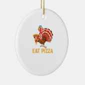 TURKIJE EET PIZZA Shirt Volwassen Vegan Kinderen G Keramisch Ornament (Rechts)