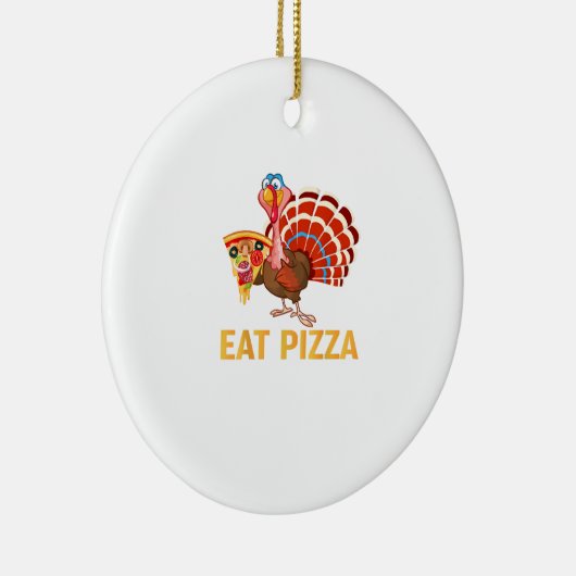 TURKIJE EET PIZZA Shirt Volwassen Vegan Kinderen G Keramisch Ornament (Rechts)