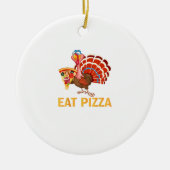TURKIJE EET PIZZA Shirt Volwassen Vegan Kinderen G Keramisch Ornament (Voorkant)