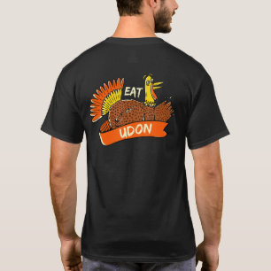 Turkije eet Thanksgiving Japanse noedels blac T-shirt
