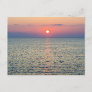Turkije, Egeïsche Zee horizon bij zonsondergang 2 Briefkaart
