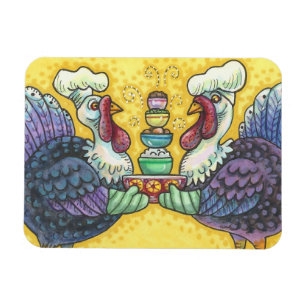 TURKIJE EN ALLE FIXINEN, FUN THANKSGIVING MAGNET MAGNEET