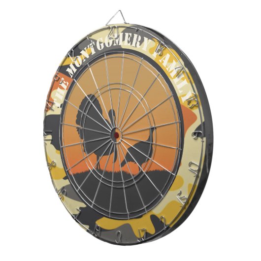 Turkije en Camo Dartbord (Voorkant Rechts)