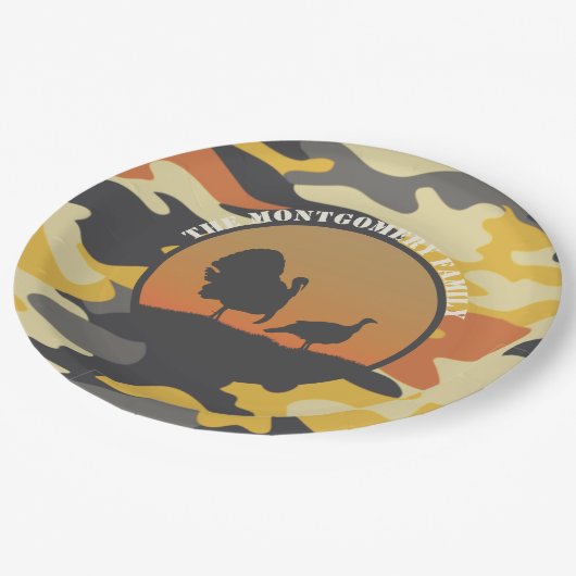 Turkije en Camo Papieren Bordje (Gekanteld)