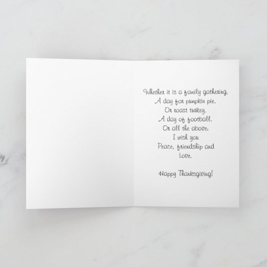 Turkije en de Kaart van de Thanksgiving van het (Binnen)