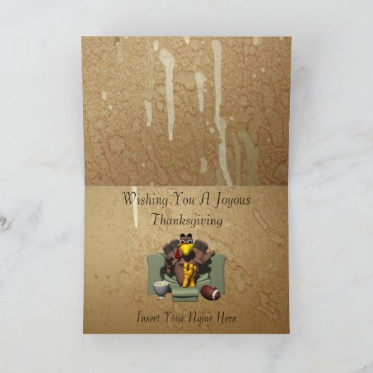 Turkije en de Kaart van de Thanksgiving van het (Binnen)