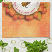 Turkije en de krans van bladeren theedoek (Gevouwen)