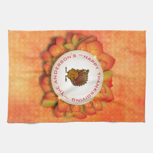 Turkije en de krans van bladeren theedoek (Horizontaal)