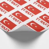 Turkije en de Turkse vlag Cadeaupapier (Hoek)