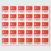 Turkije en de Turkse vlag Cadeaupapier (Vlak)