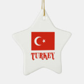 Turkije en de Turkse vlag Keramisch Ornament (Rechts)