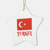 Turkije en de Turkse vlag Keramisch Ornament (Links)