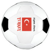 Turkije en de Turkse vlag met het Jouw naam Voetba Voetbal (Gedraaid)