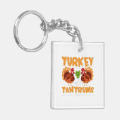 Turkije en driftbuien - Thanksgiving Sleutelhanger (Voorkant Links)
