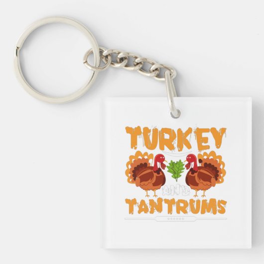 Turkije en driftbuien - Thanksgiving Sleutelhanger (Voorkant)