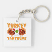Turkije en driftbuien - Thanksgiving Sleutelhanger (Achterkant)
