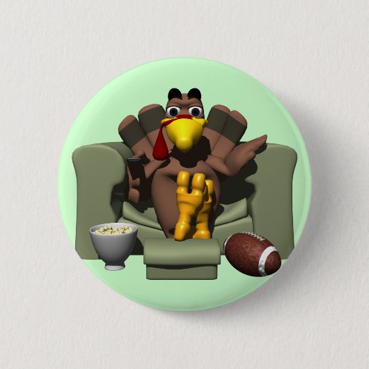 Turkije en Football Ronde Button 5,7 Cm (Voorkant)