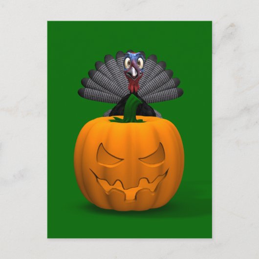 Turkije en pompoen briefkaart (Voorkant)