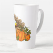 Turkije en pompoenen latte mok (Rechterhoek)