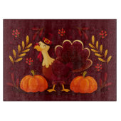 Turkije en pompoenen snijplank (Voorkant)