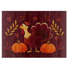 Turkije en pompoenen snijplank