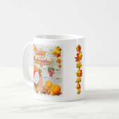 Turkije en pompoenen ~ Thanksgiving dag mok (Voorkant links)