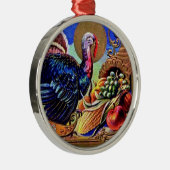 Turkije en Thanksgiving Cornucopia Ornament (Rechts)