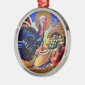 Turkije en Thanksgiving Cornucopia Ornament (Links)