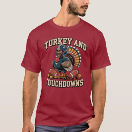 Turkije en Touchdowns Funny Football T-shirt