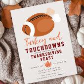Turkije en Touchdowns Thanksgiving Diner Kaart