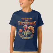 Turkije en Touchdowns voor kinderen en volwassenen T-shirt (Voorkant)