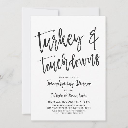 Turkije en touchdowns | vriendengroep kaart (Voorkant)