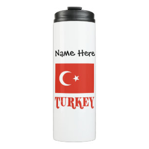 Turkije en Turkse Vlag Gepersonaliseerd  Thermosbeker