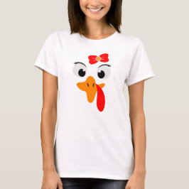 Turkije Face Girl, Thanksgiving Vrouwen T-shirt