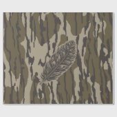 Turkije Feather Bottomland Camo Forest Camouflage Cadeaupapier (Vlak)
