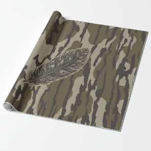 Turkije Feather Bottomland Camo Forest Camouflage Cadeaupapier
