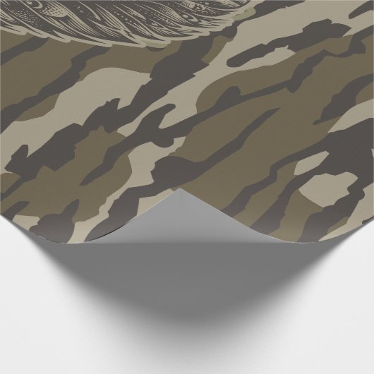 Turkije Feather Bottomland Camo Forest Camouflage Cadeaupapier (Hoek)