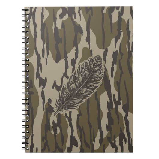 Turkije Feather Bottomland Camo Forest Camouflage Notitieboek (Voorkant)